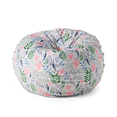 sofutoo Cozy Rounded Bean Bag for Relaxation, Stylish Leaf Print, Comfortable and Durable for All Spaces