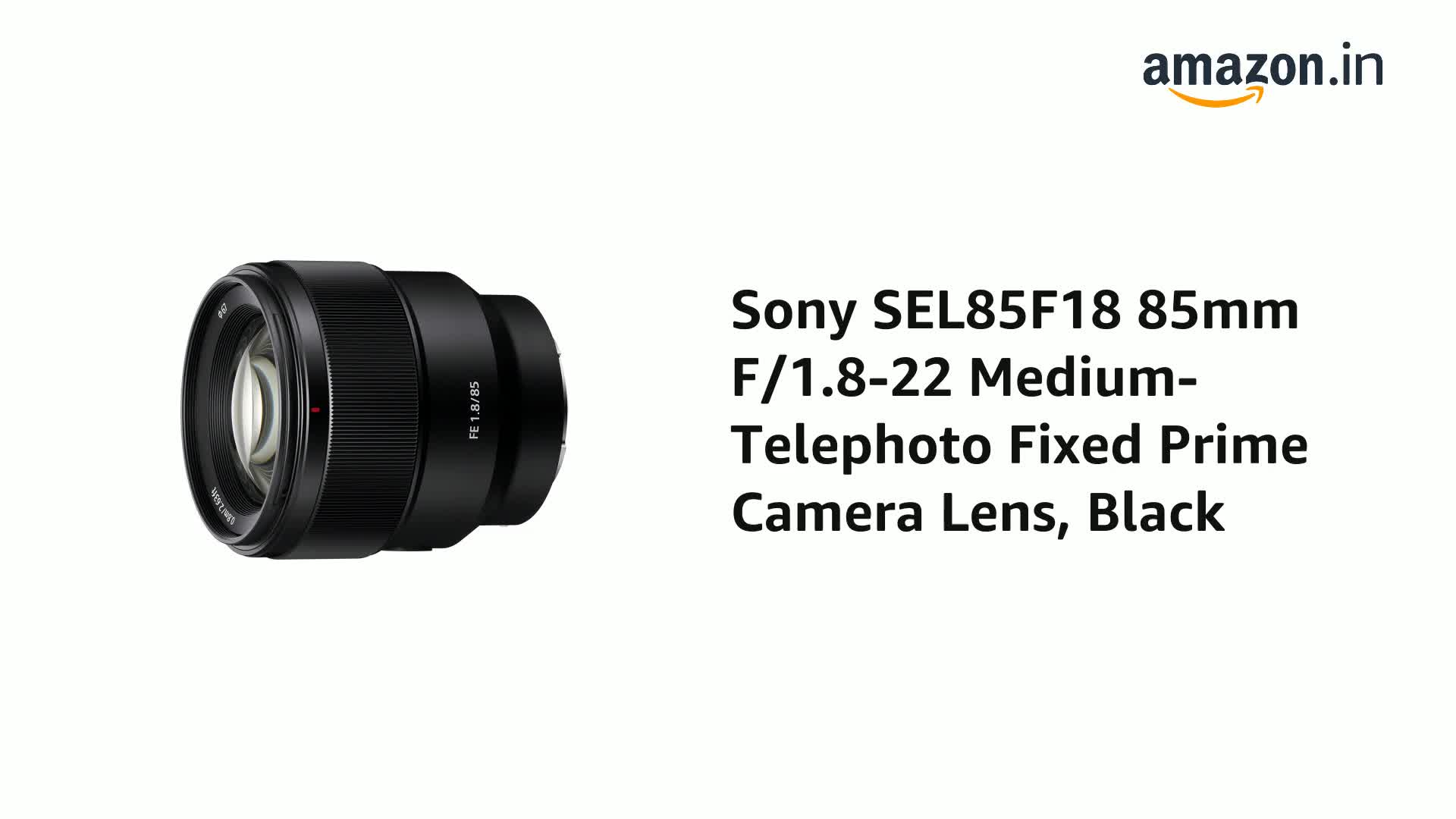 Sony sel85?F18?85?mm f / 1.8???22?medium-telephoto固定Primeカメラレンズ、ブラック|保護フィルタ dwos6rj Amazon.com : Sony SEL85F18 85mm F/1.8-22 Medium-Telephoto