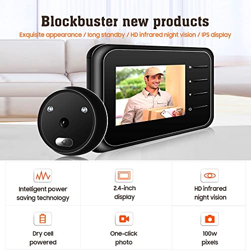 Splenssy Doorbell Door Viewer Camera Door Peephole Door Camera Doorbell with Wireless Monitor Live View Available Digital Night Vision Photo Shooting Digital Door Monitoring(shipped without battery) - Image 2