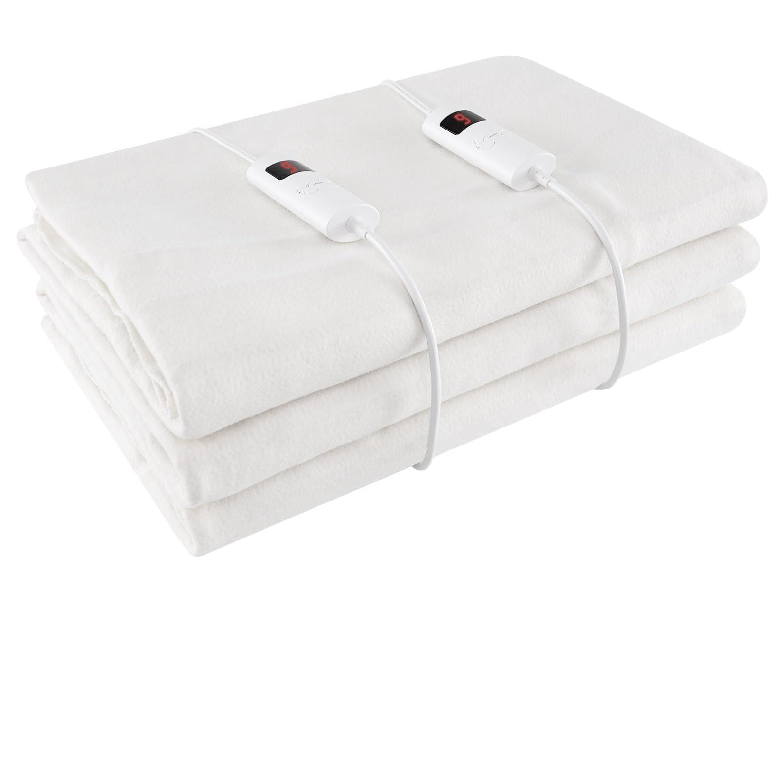 GORELAX?Heated Mattress Pad King Size, Electric Mattress Pad Cover with Dual Control, 8 Heating Settings & 4 Auto Shut Off Settings, Bed Warmer with Deep Pocket, Machine Washable, Fits Up to 16 Inch-image-36