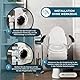 Mobiclinic®, Toilettensitzerhöhung mit Klappbaren Armlehnen, Tajo, 19 cm, mit Deckel, Höhenverstellbar (3 Stufen), Kippbar, Ideal für Senioren & Menschen mit Behinderung, Weiß