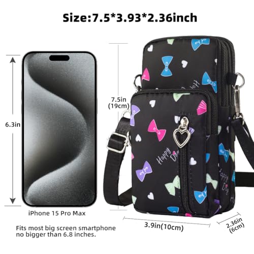 Image of JANKS Small Crossbody Bag for Women - Mini Phone Purses with Crossbody Strap and Wallet - Nylon Arm Bag