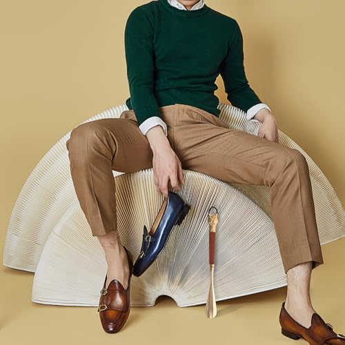 Calzador metálico largo: solución para calzarse sin agacharse con mango de madera resistente 7