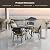 Kinger Home Harmon 5-Piece Cast Aluminum Outdoor Dining Set for 4 with Cushions - Elegant Round Patio Table and Chairs with Umbrella Hole