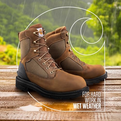 Carhartt Men's Ironwood Waterproof 8" Alloy Toe Work Boot2