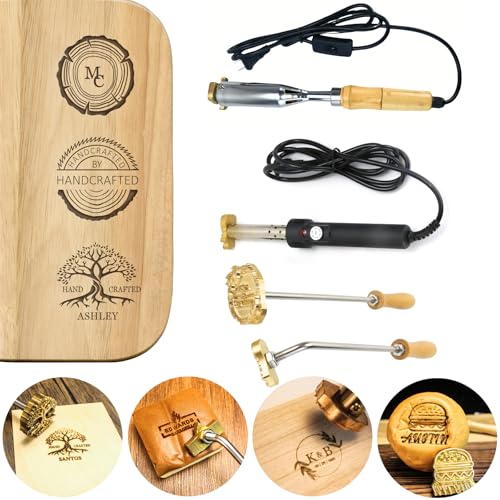 Rmsgioraly Custom Branding Iron For Wood, Durable Personalized Logo Brass Stamp, Electric Branding Iron For Food, Leather, Meat, Steak, Bread, Hamburg, Coconut, Wedding & Handcraft Gifts. (2 inches)