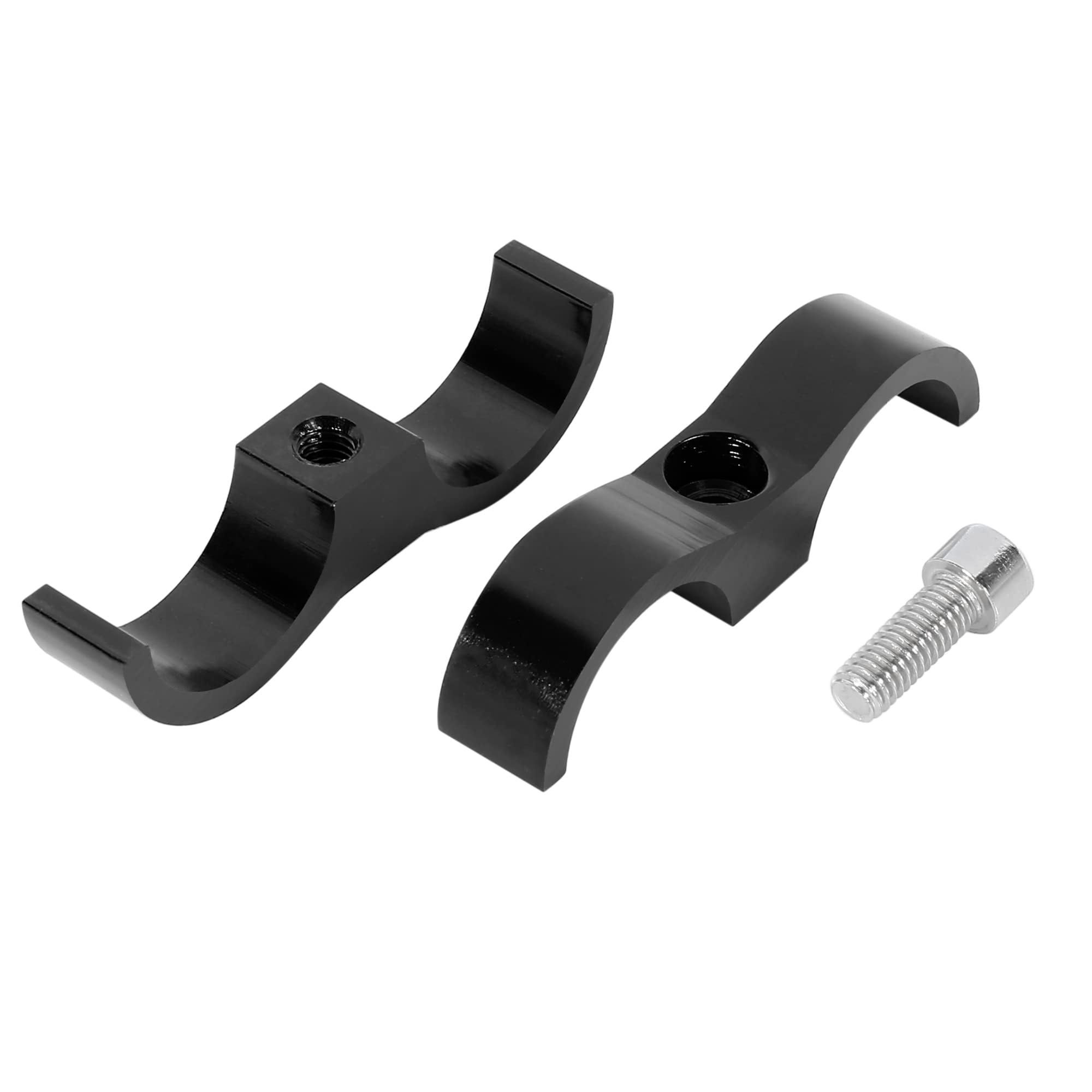 Ubric 4x AN12 Schlauchtrennklemme 24 Mm – Schwarz, Aluminiumlegierung, Inkl. Schraubenschlüssel
