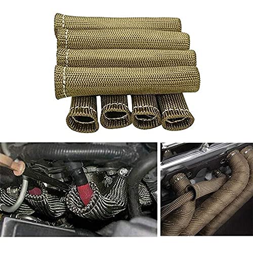 Spark Plug Wire Boots Cover 2500 Degree Heat Shield Protector Sleeve 8-Pack (Titanium)