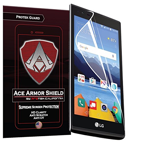 LG K8 V (2-Pack) Ace Armor Shield CASE Friendly Screen Protector Clear Anti-Bubble Shield with Free Lifetime Replacement