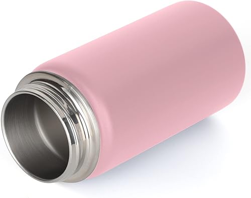 Miniatura 4 de Sufuhom - Botella de agua de 12 onzas con tapa de boquilla con botón acero inoxidable aislado al vacío espuma de mar