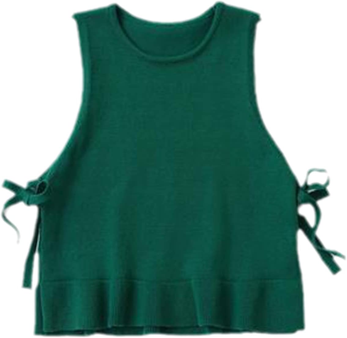 Yiqinyuan Children Knitted Vest Girls Sleeveless Sweater Solid Color Girls Waistcoat