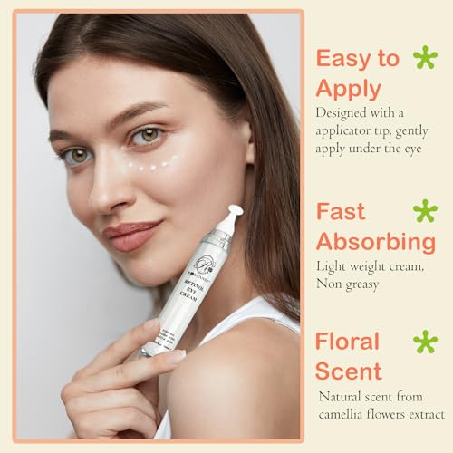 ROSVANEE Retinol Eye Cream, Daily Anti-Aging Under Eye Cream with Hyaluronic Acid, Vitamin E, Niacinamide to Fight Eye Puffiness, Fine Lines, Wrinkles, & Dark Circles, 20ml - Image 7