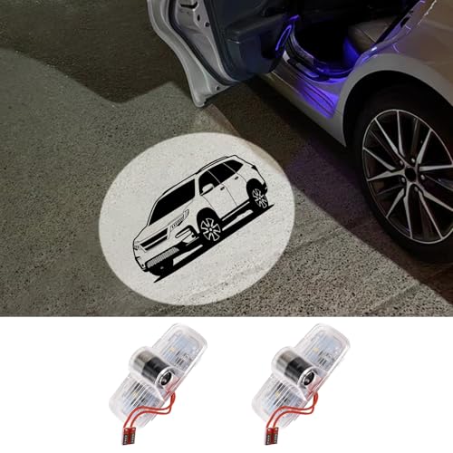 Pacote com 2 projetores de porta de carro LED luzes de cortesia Ghost Shadow acessórios de lâmpada de boas-vindas compatíveis com Honda Pilot 2009-2023 2024 acessórios