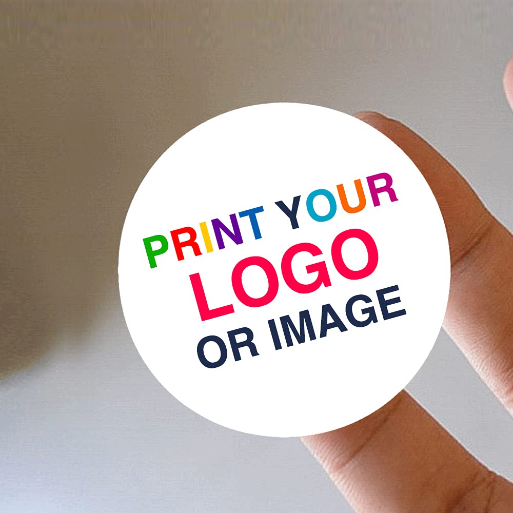 Packwith® Personalised Labels (50 mm) Logo Stickers Waterproof Glossy for Business Cards, Laptops and Notebooks