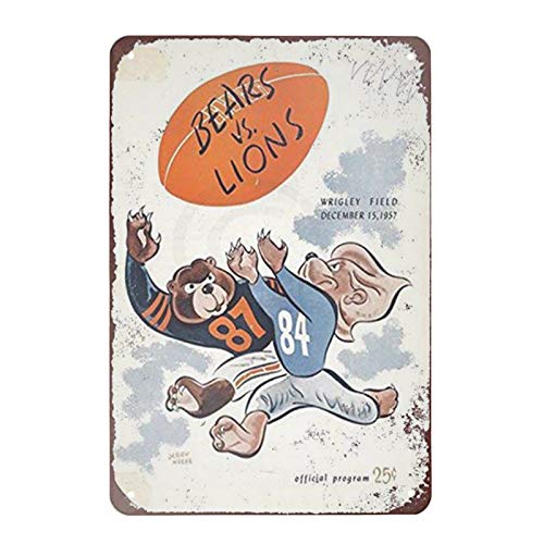 Joeaney New Tin Sign Aluminum Retro Bear Metal Sign 8 X 12 Inch