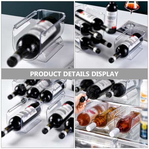 Soporte apilable para botellas de vino acrílico 8pcs miniatura 4