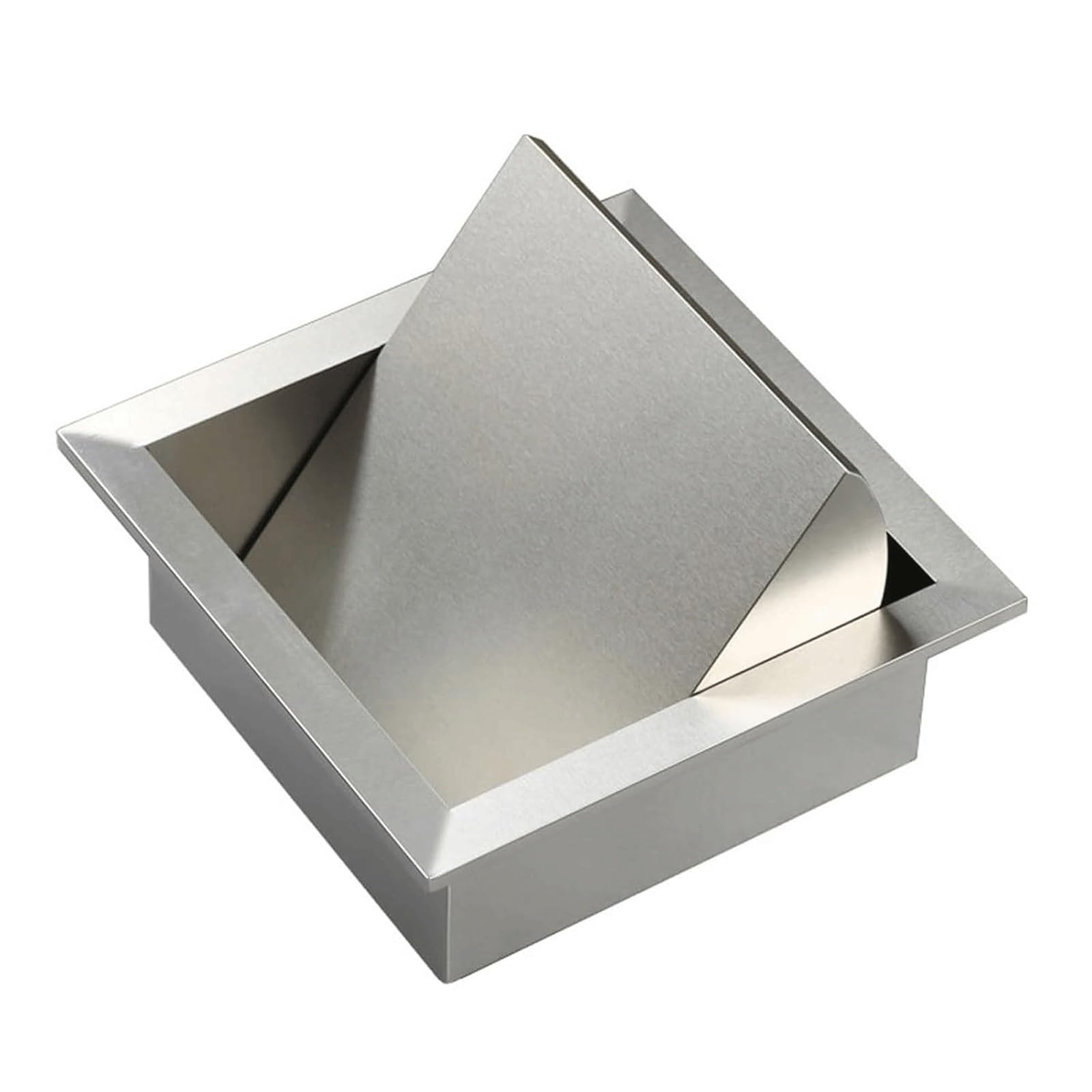 DFGHNBVC Countertop Waste Chute Lid Stainless Steel Drop-In Trash Chute Garbage Cover Surface Built-In Trash Grommet Swing Trash Can Lid