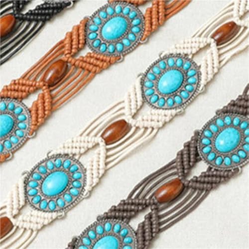 Woven Hanfu Belts Vintage Female Waist Chain Ladies Ethnic Style Accessories For Travel Beach3