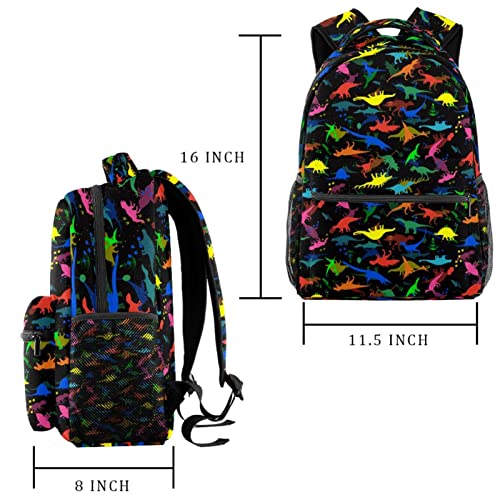 Sac à dos coloré dinosaures pour étudiants et voyage