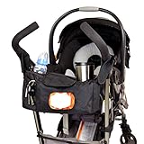 Angel Baby Premium Stroller Organizer with Cup Holders (Double Insulated), Easy Access wipes Pockets, Large Storage Accessories Bag for Moms.
