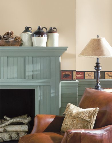 Cenefa York Wallcoverings Lake Forest Lodge LM7941BD con letreros enmarcados 3