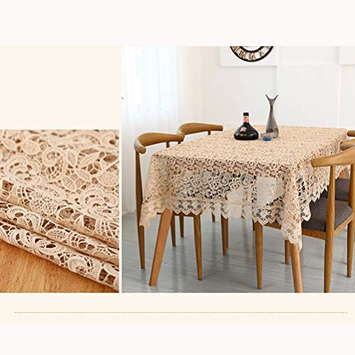Nappe rectangulaire florale en dentelle brodée de qualité supérieure - 4