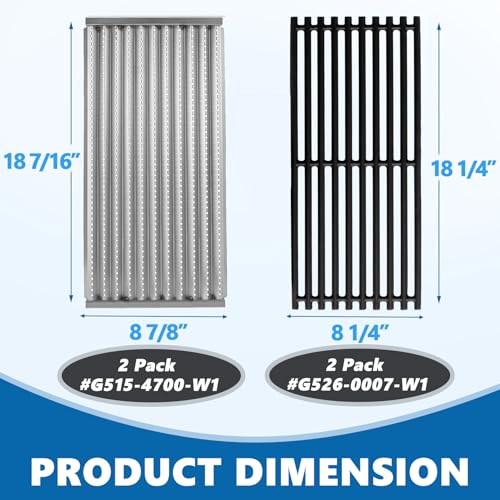 Image of Grill Grate & Emitter Plate for Charbroil Tru-Infrared Pre 2015 Grill Parts | for Charbroil 463241013 463243911 463270614 463246909 463270613 466241013 463270610 463270611 Grill Replacement Grates Parts