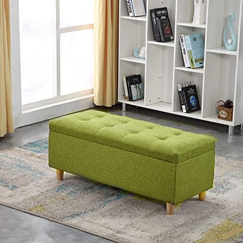 Banc de 31 pouces en tissu pour ranger chaussures et couvertures facilement - 3