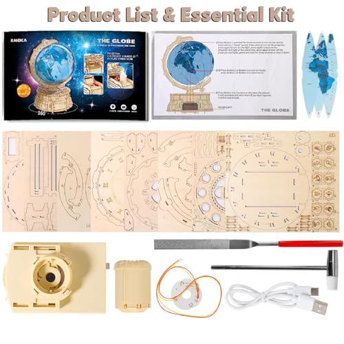 Rmoka MBL-307 3D Wooden Puzzles For Adults Illuminated Globe thumb #7