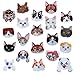Produktbild Soleebee Gemischt zufällig Patches Zubehör Aufbuegler Bügeleisen-auf oder Nähen-auf Aufnäher Applikation Applique Flicken Patches (20 Stück Hund Katze)