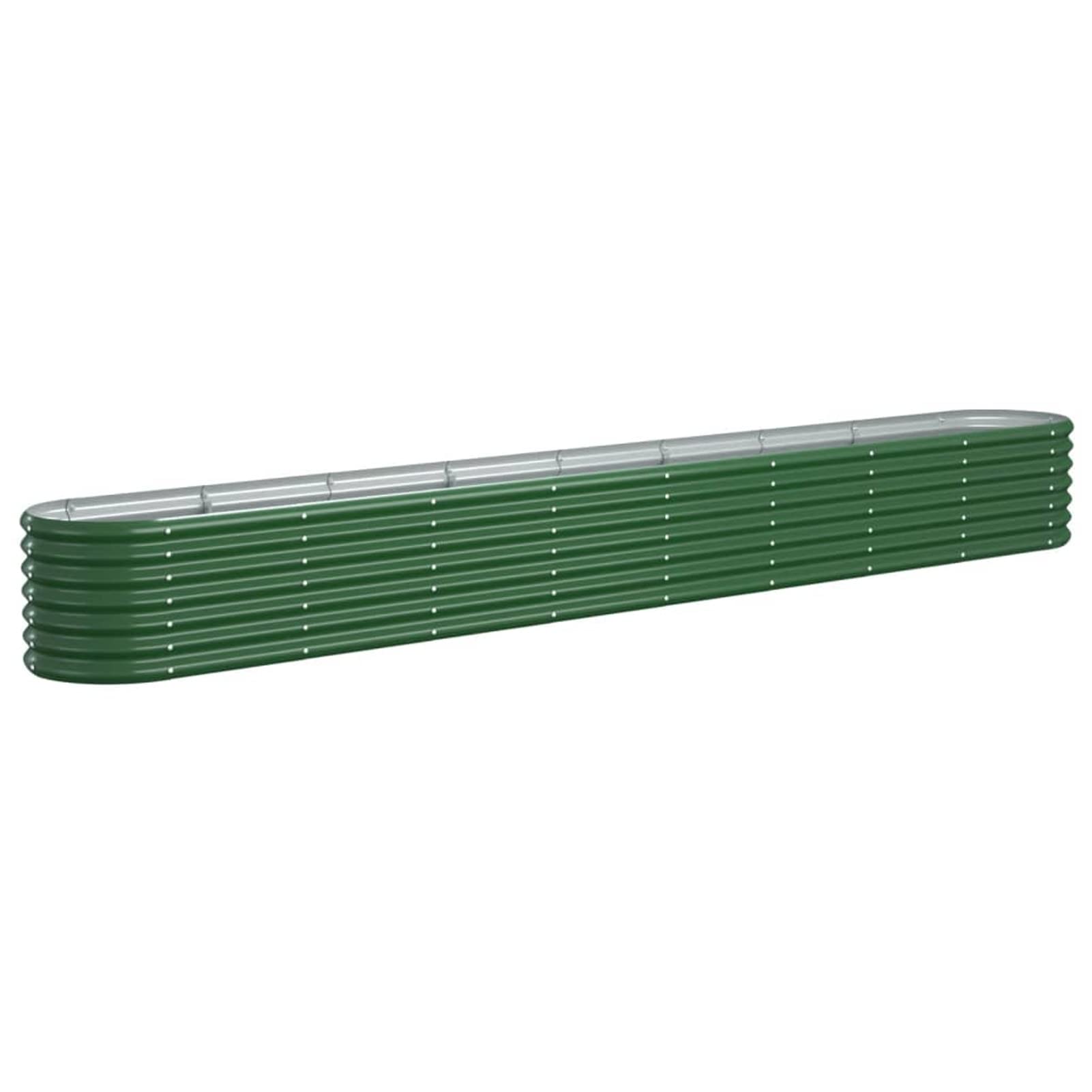 ShGaxin Jardinera, Jardineras Exterior, Macetas Exterior, Huerto Urbano Terraza, Huerto En Casa, Mesa De Cultivo, de Acero con Recubrimiento en Polvo Verde 332x40x36cm