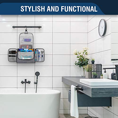 Mossio Cosmetic Bag, Water Resistant Toiletry Organizer Travel Accessories Denim Grey #TOP2