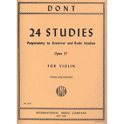Dont Jakob 24 Studies Op. 37 Preparatory to Kreutzer Rode Studies Violin solo Ivan Galamian