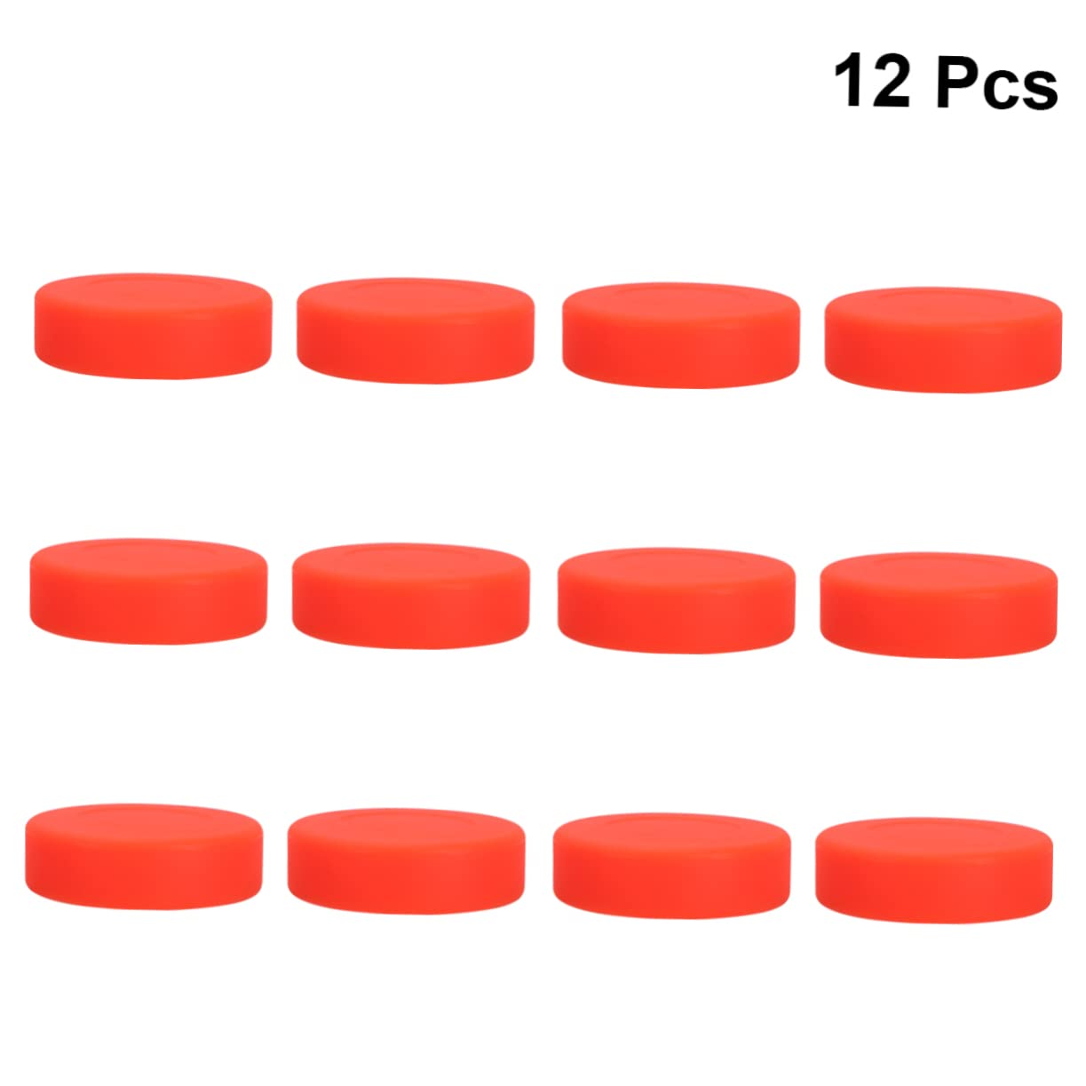 Happyyami 12 Balles de Hockey Glace en Caoutchouc Dureté Ajustable, Surface Mate Lisse, Pack de 12 Pièces pour Adultes et Garçon et Filles Patinoire ou Hockey de Rue