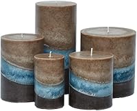 Vista 4 de Wicks N More Vela perfumada de pilar de Seaglass (3x3)