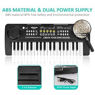 Shayson Clavier de Piano Enfants, 37 Touche Enfants Piano Clavier avec Câble USB Musical Instrument Pianos Numériques… - Les Beatles, Paul McCartney, John Lennon, RIngo Starr, George Harrison Shayson Clavier de Piano Enfants, 37 Touche Enfants Piano Clavier avec Câble USB Musical Instrument Pianos Numériques… – Image 4