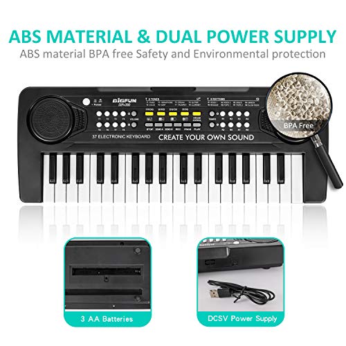 Shayson Clavier de Piano Enfants, 37 Touche Enfants Piano Clavier avec Câble USB Musical Instrument Pianos Numériques… - Les Beatles, Paul McCartney, John Lennon, RIngo Starr, George Harrison Shayson Clavier de Piano Enfants, 37 Touche Enfants Piano Clavier avec Câble USB Musical Instrument Pianos Numériques… – Image 5