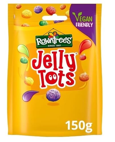 3 x Rowntree's Jelly Tots Sweets Sharing Bag 150g Delicious Tasty And Twisty Treat Gift Hamper For Birthday,Christmas,Easter Sold By Kidzbuzz