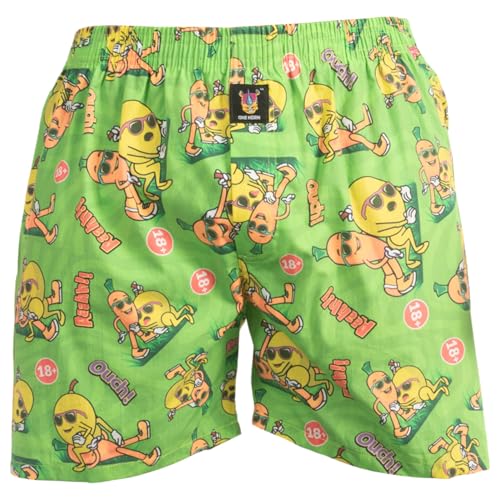 ONE HORN - Romance Printed Boxer Shorts for Men | 100% Cambric Cotton Underwear | Soft Waistband | Tag-Free Sleepwear