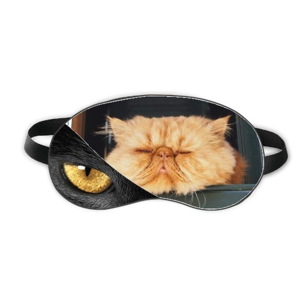Amazon.co.jp: おかしい動物の黄色の猫を撃つ 休み目の遮光美容眼帯