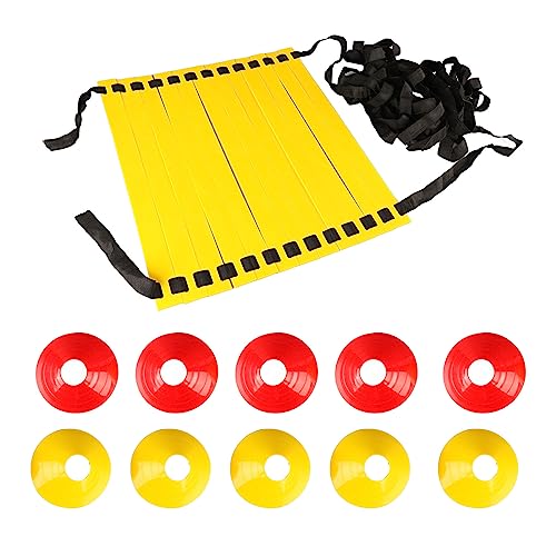 equlup Speed Agility Trains Kit, Agility Football Ladder Soccer Cones Training Equipment with Bag for Soccer Football Basketball