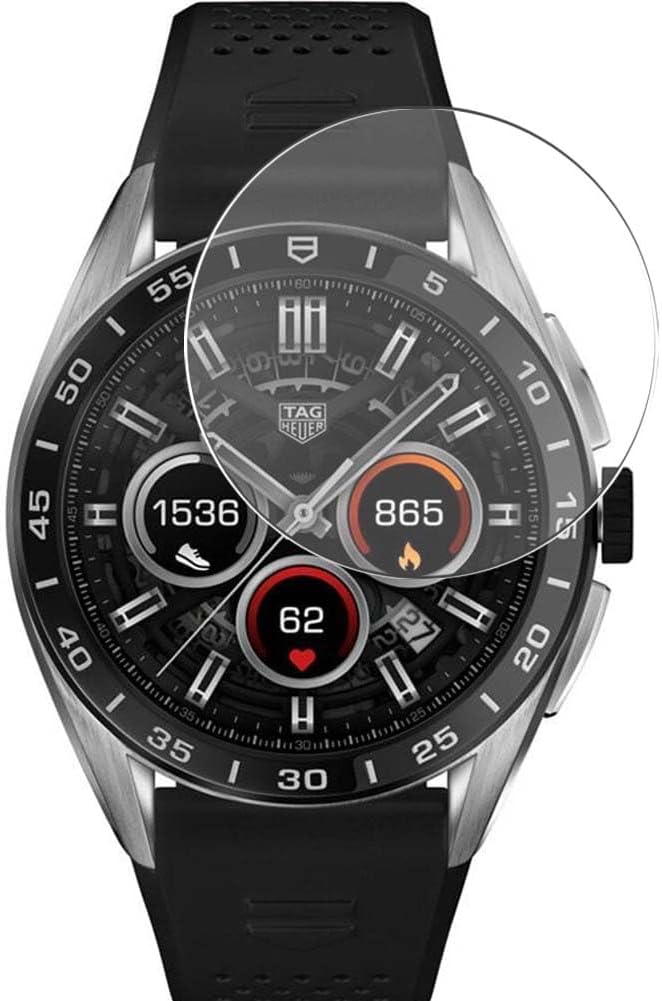 [3 Pack] Synvy Tempered Glass Screen Protector, compatible with TAG HEUER CONNECTED CALIBRE E4 42mm 9H Protective Film Protectors, Transparent