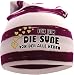 Produktbild Kleiner Fratz gestreifte Beanie Sommerfarben (Farbe brombeer-weiss) (Gr. 1 (56-74) Ich bin die Süße
