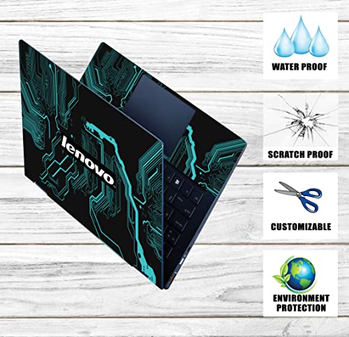 Image of Pattern L5 Top+Wrist Pad Vinyl Laptop Skin /Sticker /Cover for 14 Inches Laptops Laminated-Removable-HD Quality Compatible for Lenovo.(13.8x9.6 Inches)