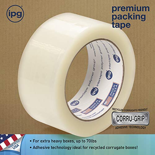Image of IPG Premium Packing Tape with Dispenser, 1.88 inch x 60 yd, Clear (Single Roll with Dispenser)