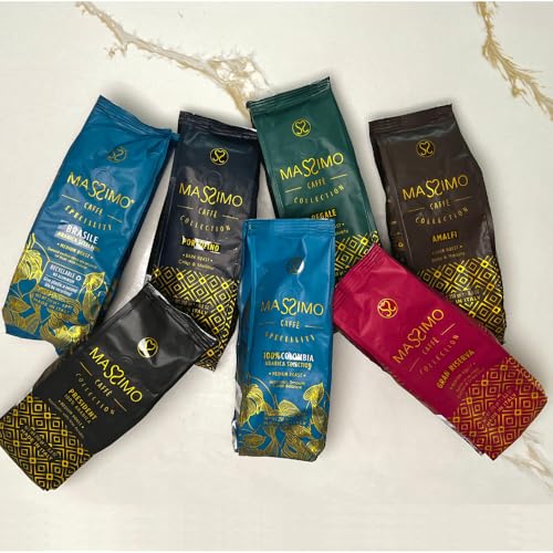 image for Massimo Caffe Colombia Italian Flavored Medium & Dark Roast Coffee Bea