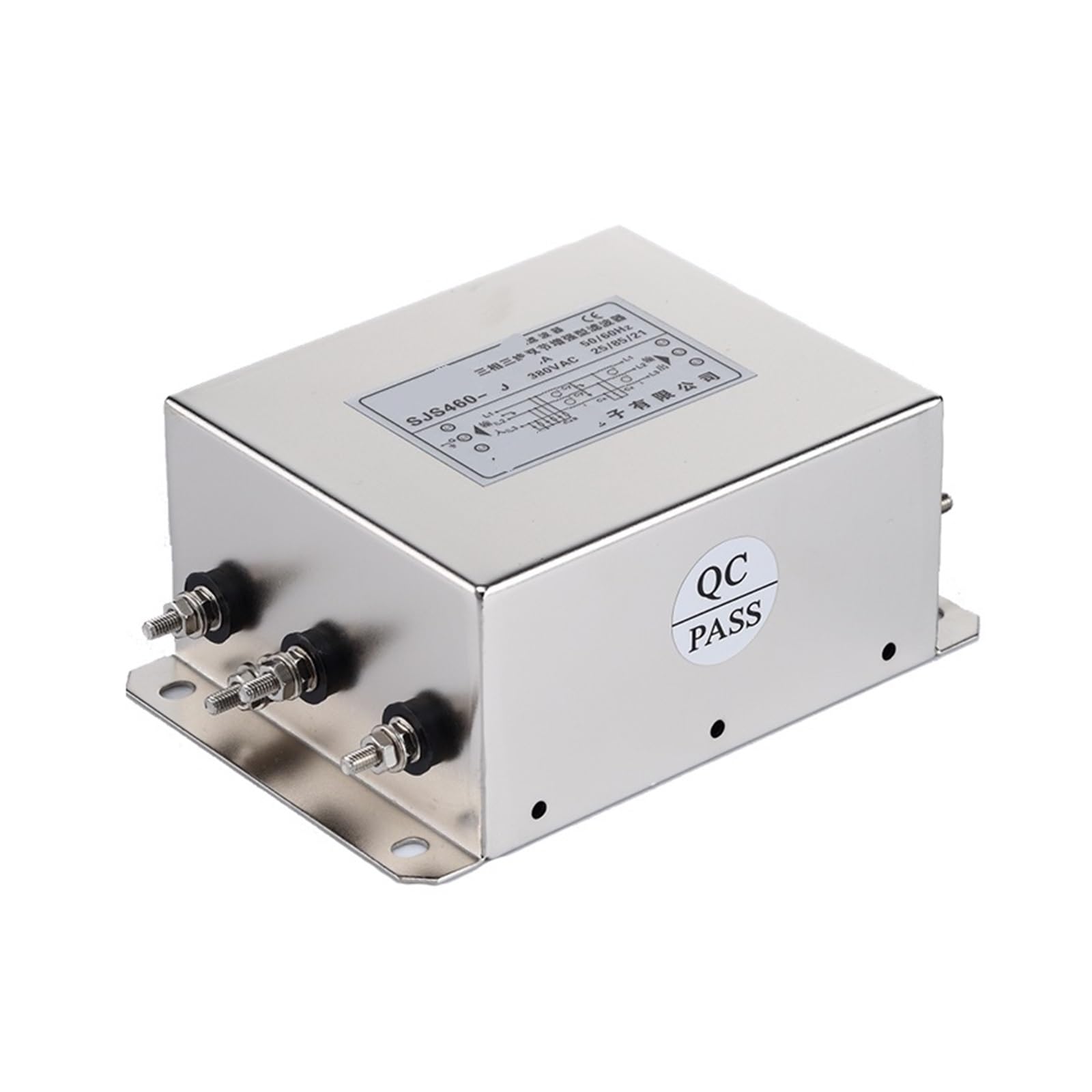 WBBAYDRFR SJS460 three-phase three-wire double-stage bolt AC inverter power filter anti-interference 220V 380V(SJS460-20A)