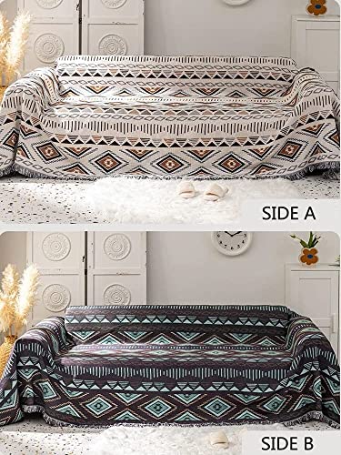 Image of Lqprom Aztec Southwestern Throw Blanket,Native American Cover 71 inchx91 inch