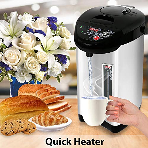 Nutrichef Hot Water Urn Pot Insulated Stainless Steel,Auto & Manual Dispense,Auto Boiler,Safety Lock Shutoff 3.38 Qt /3.2L - Auto Boiler Shut Off - Pkwk43 #TOP2