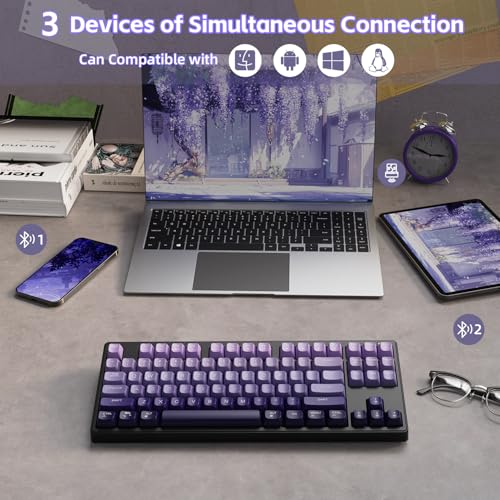 Teclado Gamer M87 75% Inalámbrico Bluetooth 2.4GHz miniatura 4